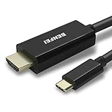 BENFEI USB C (Thunderbolt 3) – HDMI 4K кабелі, 1.8M USB-C – HDMI алтын жалатылған кабель (Тек DisplayPort Alt режимін қолдайтын USB C құрылғыларымен ықшам)