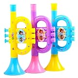 JTLB Trompeta de Payaso Trompeta Infantil de plástico, Trompeta de Juguete Trompeta Infantil Instrumento de Viento de Juguete para Aprender y Practicar Instrumentos Musicales para niños