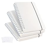 ໂນ໊ດບຸ໊ກ Agoer 3 Pack A5, A5 Dotted Line Notebook, Dotted Bullet Journal Notebook with 5 Craft Templates, 480 Sheets, Frosted Clear Cover Notepad