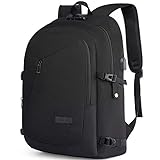Kāne Lapaʻa Backpack 17.3 ʻīniha Anti-theft Waterproof Work Laptop Backpack Nui Hikina Laptop Backpack me USB Charging Port Computer Backpack for Daily School Travel - Black