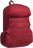 Amazon Basics Sac à dos en toile pour ordinateur portable jusqu'à 15 pouces (38 cm) - Rouge profond