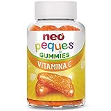 Neo Peques | 軟糖維他命C 30單位| 加強免疫系統| 每天服用1或2天| 超過3年| 兒童美味橙味耐嚼糖果