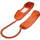 Gigaset DA210 - Teléfono Fijo con Cable, Color Naranja