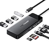 Lemorele Hub USB C 3.0 - USB C HDMI 9 en 1, Adaptador USB C Hub con HDMI 4K, 3 USB 3.0, PD 100W, SD/TF, USB-C Dato 3.0/2.0, Macbook Air/Pro, iPad, Chromecast, Windows, Switch, Teléfono Móvil