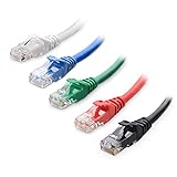 Cable Matters Paquete de 5, 10G Cable Ethernet Cat 6 Corto Moldeado 1,5m (Cable Cat 6, RJ45 Cat 6) Cable Red - 1,5 Metro