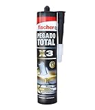 Fischer Adhesivo de montaje Pegado Total X3 (tubo 290 ml) blanco, para pegar sobre cualquier material de construcción y bricolaje, rápido agarre, gran adhesión, resistencia a la intemperie