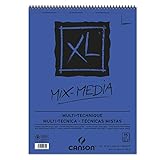 Álbum Espiral Microperforado, A2, 15 Hojas, Canson XL Mix Media, Grano Texturado 300g
