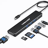 Lemorele Hub USB C 3.0 - Docking Station USB C 8 en 1 Adaptador USB C Hub a HDMI 4K, 3 USB 3.0, PD 100W, SD/TF, USB C HDMI Adaptador Macbook Air/Pro, iPad, Chromecast, Windows, Switch, Steam Deck