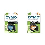 Dymo LetraTag Iron-On Textile Labels, 12mm x 2m Roll, Black on White & S0721530 - ເທບພາດສະຕິກ
