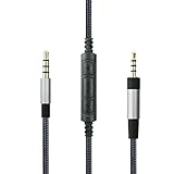 Cable de repuesto de audio con micrófono en línea control de volumen remoto compatible con auriculares Sennheiser PXC550, PXC480, cable de audio compatible con Samsung Galaxy Huawei Android