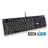 SPIRIT OF GAMER - XPERT-K300 - Switch Victory Blue AZERTY Teclado Gaming Mecánico – LED RGB Backlighting 30 Modos - Anti-Ghosting NKRO - Chasis Metálico - Cable 180cm