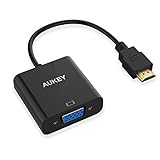 AUKEY HDMI to VGA 1080P Adapter Video Converter for PC, TV, Laptops and Other HDMI Devices - Black (New)