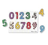Melissa & Doug- See-Inside Numbers Peg Juego Puzzle con 10 Piezas, Multicolor (13273)