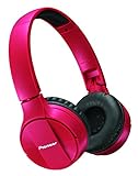 Pioneer SE-MJ553BT-R Wireless Bluetooth Headphones External for Android, Windows le Apple Smartphones, Stereo, e nang le Microphone, 10 Hz ho isa 22000 Hz, Red