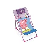 ARDITEX – Sillón de jardín/Playa Ajustable y Plegable para niños bajo Licencia Peppa Pig en Metal, tamaño: 43 x 66 x 61 cm, Tela, 61 x 43 x 66 cm