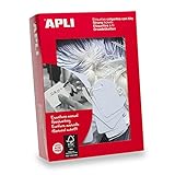 APLI 396 - Pacote de 400 etiquetas suspensas, 50 x 70 mm, cor branca