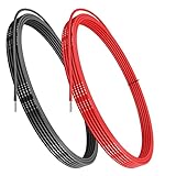 Cable eléctrico 22 AWG 0,32 mm² - Cable de silicona de calibre 22 5 metros [2,5 m negro 2,5 m rojo] Cable de cobre estañado suave y flexible de baja impedancia, resistente a altas temperaturas