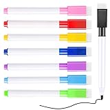 Whiteboard Markers, 8 Colorful Magnetic Erase Markers, Magnetic Whiteboard Markers with Eraser, ເຄື່ອງໝາຍສຳລັບເດັກນ້ອຍ ແລະຊຸດເຄື່ອງໝາຍລົບແຫ້ງ