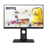 BenQ GW2480T - Monitor de 23.8' FullHD (1920x1080, 5ms, 60Hz, HDMI, IPS, DisplayPort, VGA, Altavoces, Eye-Care, Sensor Brillo Inteligente, Flicker-Free, Low Blue Light, Regulable Altura) - Color Negro
