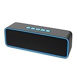 Sonkir Altavoz Bluetooth portátil, Altavoz inalámbrico Bluetooth 5.0 con Graves estéreo 3D Hi-Fi, batería incorporada de 1500 mAh, Tiempo de reproducción 12H (Azul)