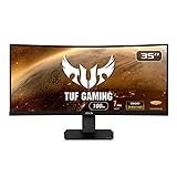 ASUS TUF VG35VQ - Monitor curvo Gaming de 35' WQHD (3440x1440, DP, HDMI, DVI-D, 1 ms, 100Hz, regulable en altura) color Negro