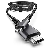 nonda Cable USB C a HDMI 4K@30Hz [2M], Cable USB Tipo C a HDMI 2.0 [Compatible con Thunderbolt 3] para MacBook Pro 2020/2019, MacBook Air/iPad Pro 2020, Surface Book 2 y Otros Dispositivos Tipo C