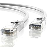 Mr. Tronic 5m Cable de Red Ethernet Latiguillo | CAT5e, AWG24, CCA, UTP, RJ45 | (5 Metros, Blanco)