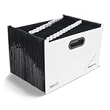 RAPESCO 1622 SupaFile Plus फाइल फोल्डर 26 कम्पार्टमेंट A4+ के साथ, काला और सफेद