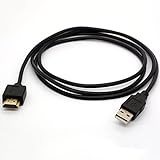 Cable adaptador USB a HDMI – USB 2.0 tipo A macho a HDMI macho (1.5 metersmeters), color negro