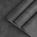 TOTIO Серые обои под бетон 60 см x 9 м Матовая утолщенная водонепроницаемая самоклеящаяся наклейка в индустриальном стиле с цементным узором Виниловая декоративная бумага для офиса