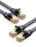 UGREEN 2 Unidades Cable de Red Cat 7, Cable Ethernet LAN 10000Mbit/s con Conector RJ45 (10 Gigabit, 600MHz, Cable FTP) Compatible con PS5, Xbox X/S, PC, Cat 6, Cat 5e, Cat 5 (1 Metro)