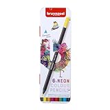 Bruynzeel Expression Colour - Joc de 6 llapis de colors en llauna, color neó