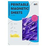PPD Inkjet - A4 x 5 fletë Letër fotografike me shkëlqim magnetik - Magnet i personalizueshëm i printueshëm - i prerë me gërshërë shtëpiake - Për printer inkjet - PPD-31-5