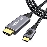 IVANKY Cable USB C a HDMI 4K@60Hz,Cable USB Tipo C a HDMI para iPad Pro 2020, MacBook Pro 2020,MacBook Air 2020, Samsung S20/Note10, Huawei P40/Mate40, Microsoft Surface Book 2,Dell XPS 15/13-3m