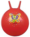 moses-Pelota saltadora con diseño de Mariposa, Color Rojo, para niños a Partir de 4 años, Juguete de Interior y Exterior para Sentarse y Saltar, (16129)