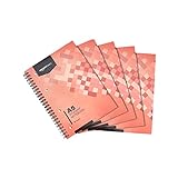Amazon Basics - Cuaderno escolar, 160 páginas, tamaño A5, 70 gsm, 5 unidades