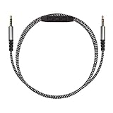 kwmobile Cable para Cascos Compatible con Cascos - Cable de 150CM con micrófono y Conector Gris Oscuro