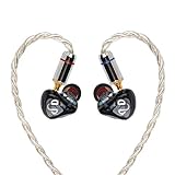AIDERLOT M5 HiFi in Ear Monitor Auriculares con 3 Pares de filtros,IEMs Auriculares para Audiophiles Músicos,Cinco Balanceado Drive Auriculares para Cantante＆Baterista,Dos MMCX Cables (Negro)