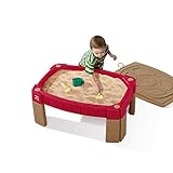 Trinn 2 Naturlig lekende sandbord for barn| plast sandkasse for barn | Boks / søppelkasser med lokk | Hage / Uteleker