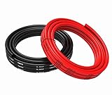 TUOFENG Cable eléctrico de 8 AWG 10 metros [5 m negro y 5 m rojo] Cable de silicona flexible calibre 8 Cable de cobre estañado Resistencia a alta temperatura