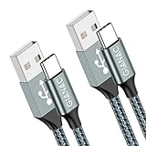GIANAC Cable USB Tipo C, 2Pack [2M+2M] 3A Cargador Tipo C Nylon Carga Rápida y Sincronización Cable USB C para Galaxy S10/S9/S8 Note9, Xiaomi Mi A2/A1, Huawei P30/P20/Mate20, Xperia XZ