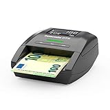 Detectalia D7X - Detector automàtic de bitllets falsos per a les divises EUR, GBP, CHF, PLN i SEK amb 100% detecció. No necessita ser actualitzat per a la divisa EUR - 14 x 12 x 6 cm