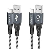 SIZUKA [2Pack 2M] 3.1A Cable USB Tipo C de Carga Rápida y Sincronización para Galaxy S20/S10/S9/S8, Huawei P40/P30/P20, Redmi Note 9 Pro/9/8,Sony Xperia