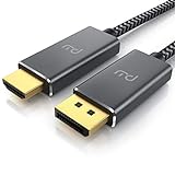 Адаптерний кабель DisplayPort 1.4 до HDMI 4K 3 м - Стандартний кабель HDTV 2.0 - UHD 3840 x 2160 при 60 Гц - 3 шари екранування - Захист від перегинів - Металевий роз'єм