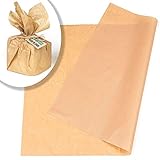 Papel seda kraft A3,fino, 60 hojas, para envolver regalos, manualidades, papel manila marrón crema claro.