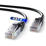 Mr. Tronic Cable Ethernet Cat 6 de 5m, Cable de Red LAN con Conectores RJ45 para una Conexión a Internet Rápida y Fiable, Cable de Conexión AWG24 | Internet Cable UTP Cat6 CCA (5 Metros, Negro)