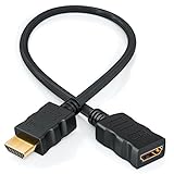 deleyCON 0,5m Cable de Extensión HDMI - Compatible con HDMI 2.0a/b/1.4a - UHD 4K HDR 3D 1080p 2160p ARC - Alta velocidad con Ethernet