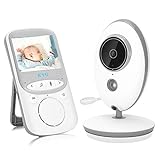 Vigilabebés con Cámara Inalámbrico Monitor para Bebés y Cámara Visión Nocturna, Modo VOX, Sensor de la Temperatura y de Audio, Alcance Máximo 260m