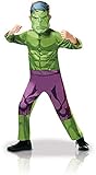 Rubie's 640838L Marvel Avengers Hulk Disfraz clásico para niños, 7-8 años