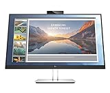 HP - PC EliteDisplay E24d Monitor Docking Station y Webcam integrada, Pantalla de 24' IPS antirreflejo FHD, Altura Ajustable e inclinación, pivoting 90°, HDMI, USB-C, DisplayPort, Plata